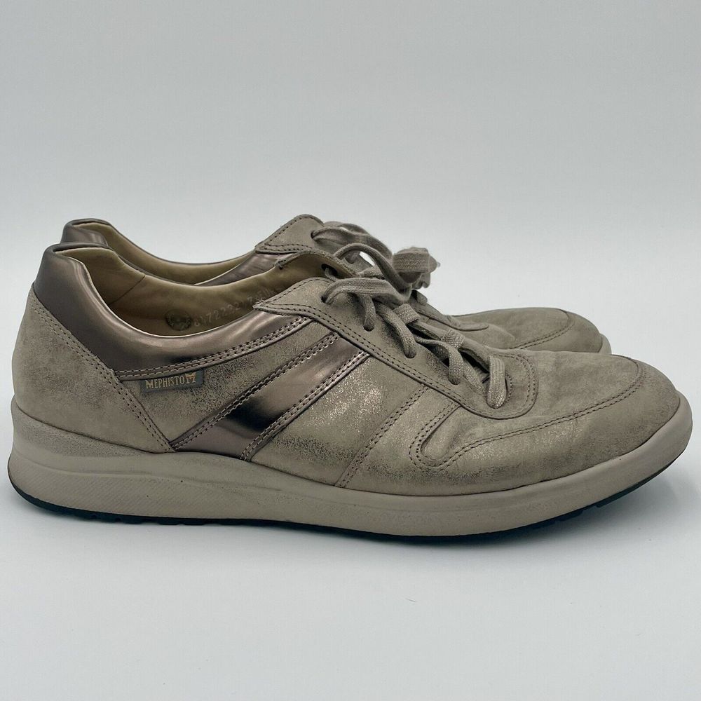 MEPHISTO Women's Bronze Nubuck Runoff Rebecca Perf Sneakers Comfort Shoes Sz 10